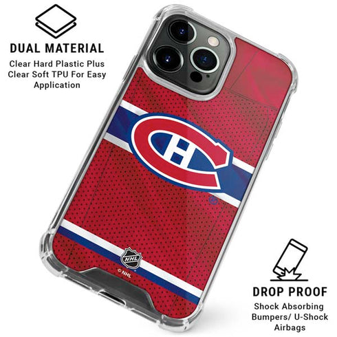 NHL Montreal Canadiens Home Jersey iPhone 16 Pro Clear Case